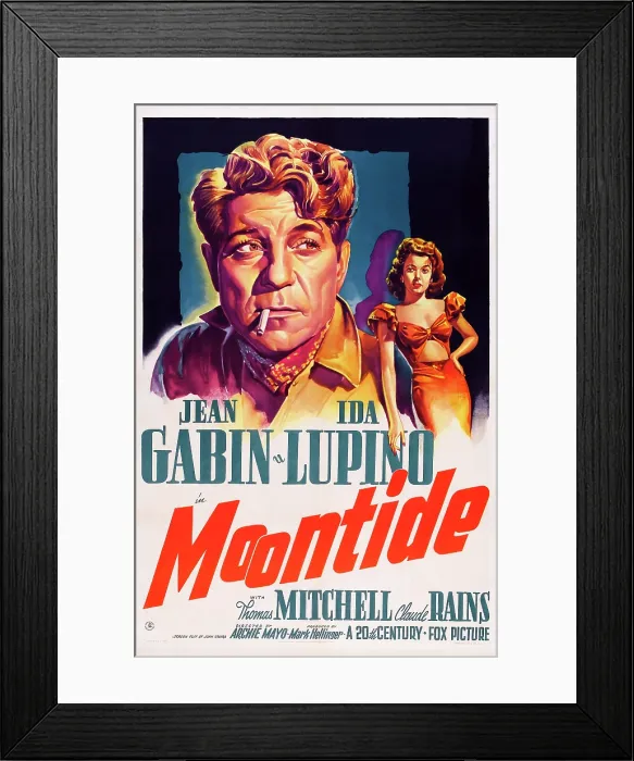 Framed Print : MOONTIDE, US poster art, from left: Jean Gabin, Ida Lupino, 1942, TM & Copyright 20th Century Fox Film Corp. All rights reserved  /  Courtesy: Everett Collection