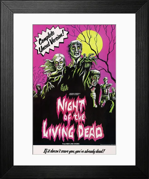 Framed Print : NIGHT OF THE LIVING DEAD, US poster art for 1978 re-release, 1968