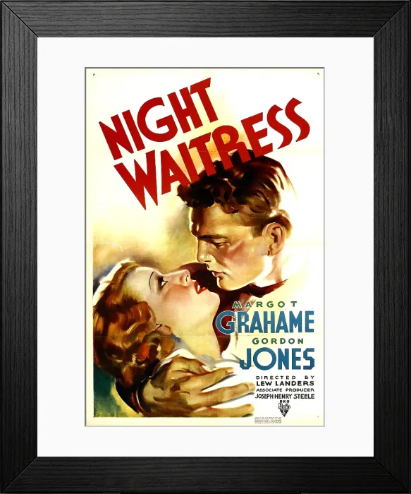 Framed Print : NIGHT WAITRESS, from left: Margot Grahame, Gordon Jones, 1936