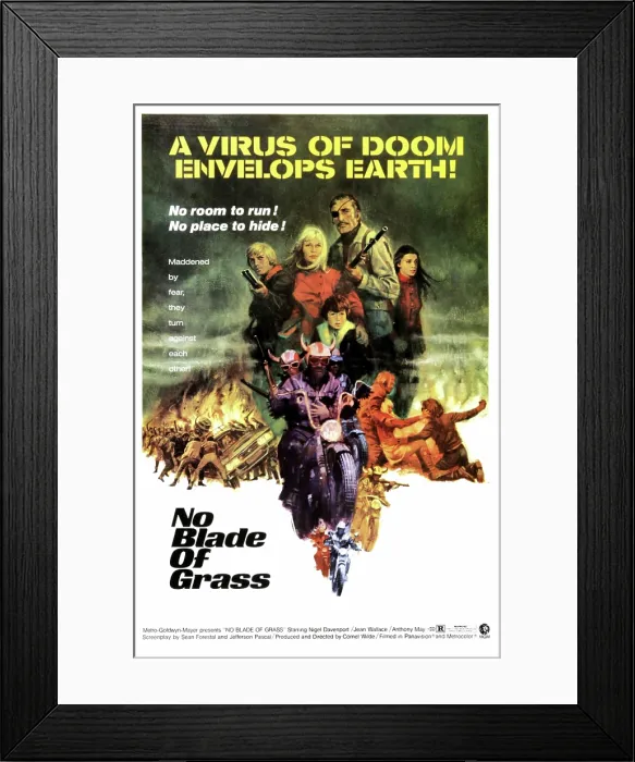 Framed Print : NO BLADE OF GRASS, Jean Wallace (top, left-center), Nigel Davenport (top, right-center), 1970