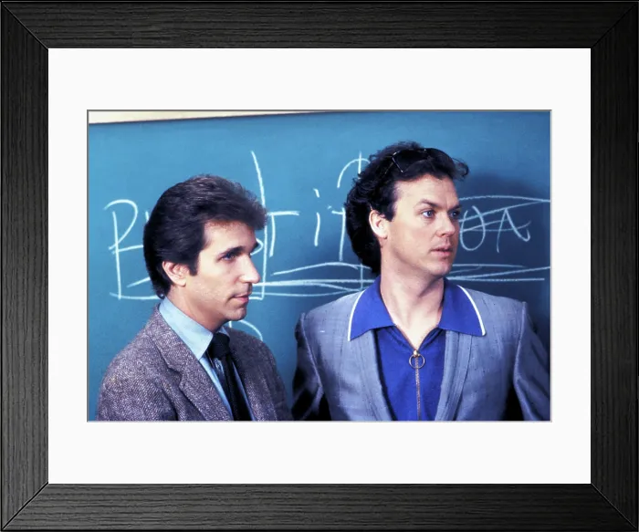 Framed Print : NIGHT SHIFT, Henry Winkler, Michael Keaton, 1982. (c) Warner Bros. /  Courtesy: Everett Collection