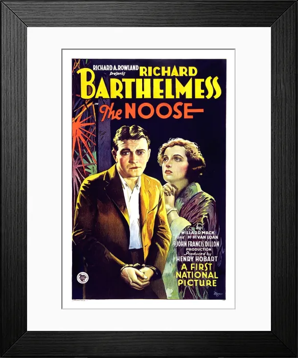 Framed Print : THE NOOSE, from left: Richard Barthelmess, Lina Basquette, 1928