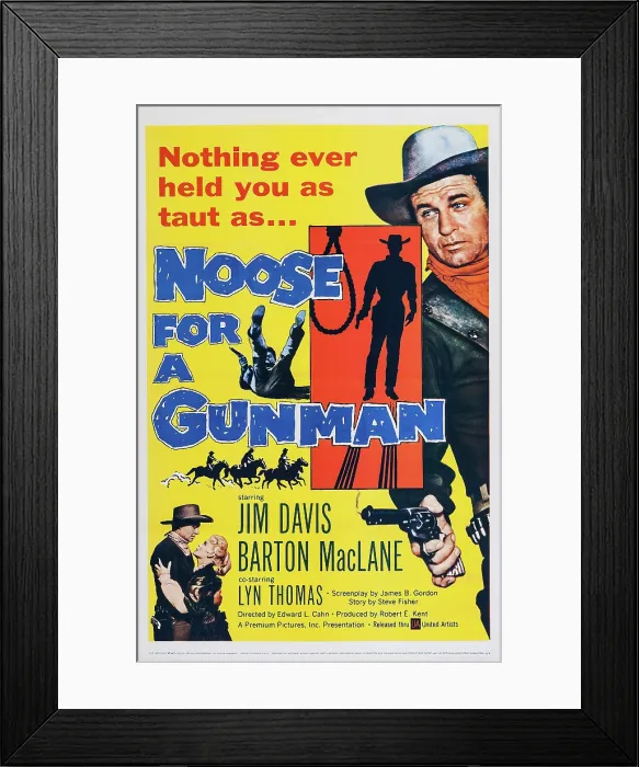 Framed Print : NOOSE FOR A GUNMAN, US poster art, top right: Jim Davis, 1960