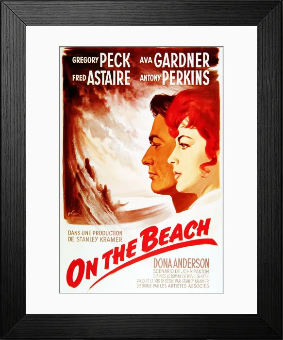 Framed Print : ON THE BEACH, from left: Gregory Peck, Ava Gardner, on French poster art, 1959 onthebea-02fr1(onthebea-02fr1)