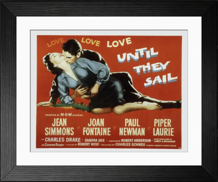 Framed Print : UNTIL THEY SAIL, Paul Newman, Jean Simmons, 1957