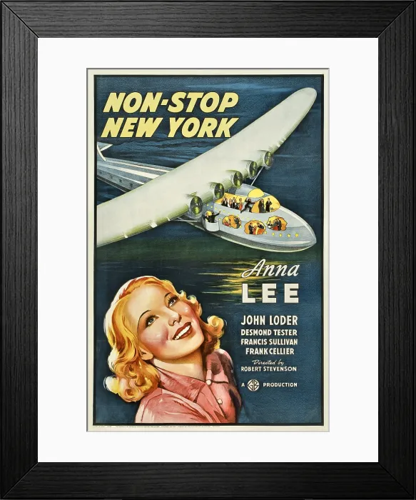 Framed Print : NON-STOP NEW YORK, bottom: Anna Lee, 1937 Framed Print : NON-STOP NEW YORK, bottom: Anna Lee, 1937
