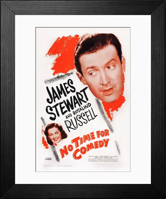 Framed Print : NO TIME FOR COMEDY, US poster art, from left: Rosalind Russell, James Stewart, 1940