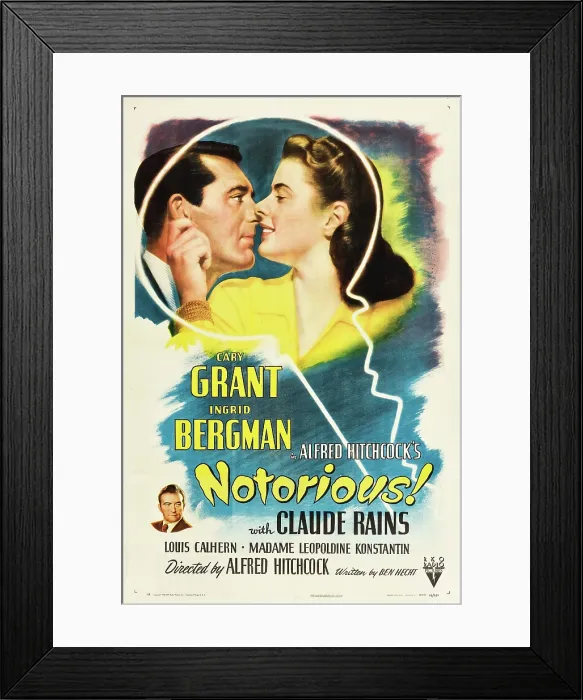 Framed Print : NOTORIOUS, Cary Grant, Ingrid Bergman, Claude Rains, 1946 Framed Print : NOTORIOUS, Cary Grant, Ingrid Bergman, Claude Rains, 1946