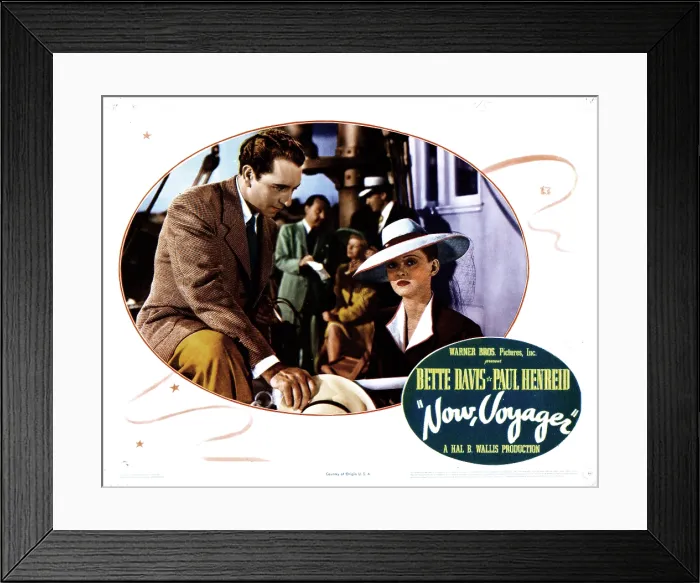 Framed Print : NOW, VOYAGER, from left, Paul Henreid, Bette Davis, 1942