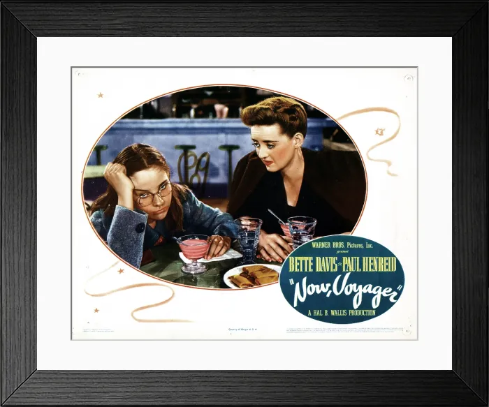 Framed Print : NOW, VOYAGER, from left, Janis Wilson, Bette Davis, 1942