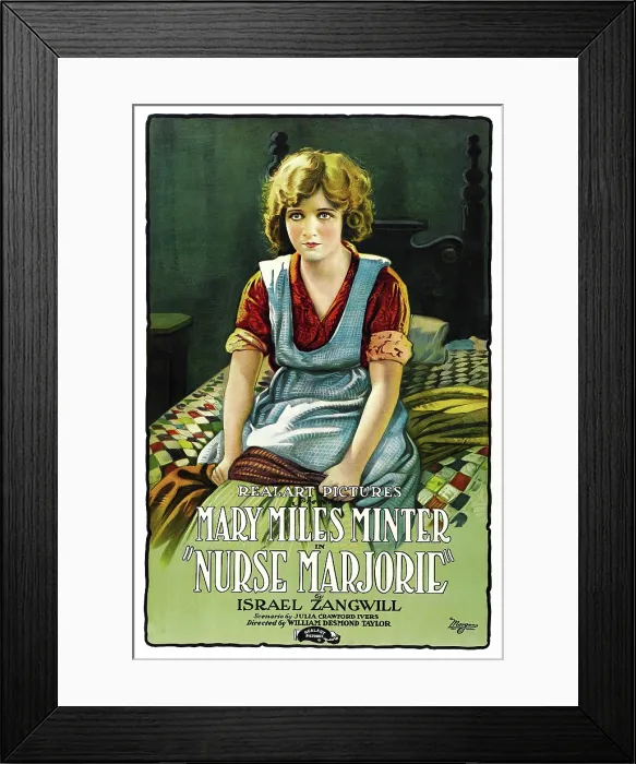 Framed Print : NURSE MARJORIE, Mary Miles Minter on poster art, 1920