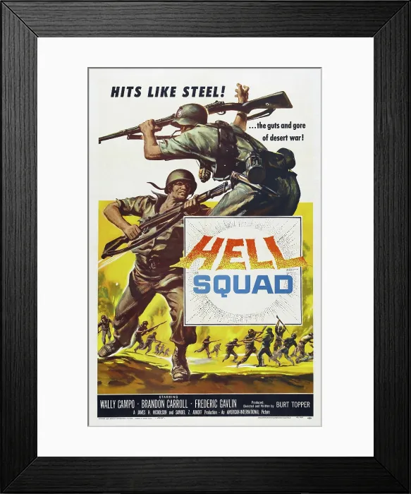 Framed Print : HELL SQUAD, poster art, 1958