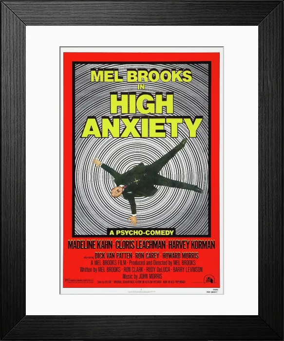 Framed Print : HIGH ANXIETY, US poster, Mel Brooks, 1977 Framed Print : HIGH ANXIETY, US poster, Mel Brooks, 1977
