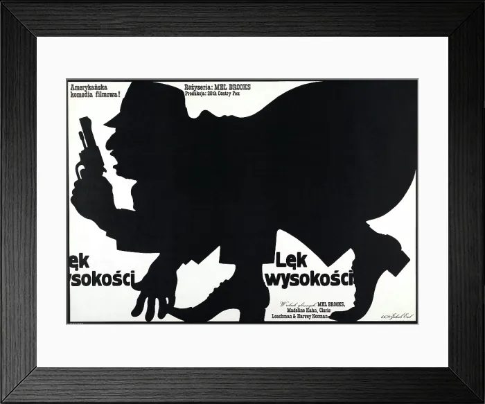 Framed Print : HIGH ANXIETY, (aka LEK WYSOKOSCI), Polish lobbycard, Mel Brooks, 1977
