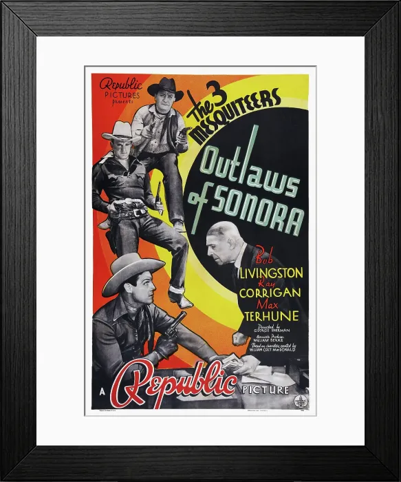 Framed Print : OUTLAWS OF SONORA, left from top: Max Terhune, Ray Corrigan, Bob Livingston, 1938 Framed Print : OUTLAWS OF SONORA, left from top: Max Terhune, Ray Corrigan, Bob Livingston, 1938