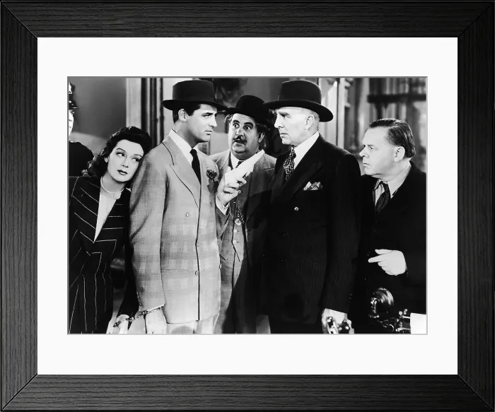 Framed Print : HIS GIRL FRIDAY, Rosalind Russell, Cary Grant, Billy Gilbert, Clarence Kolb, Gene Lockhart, 1940