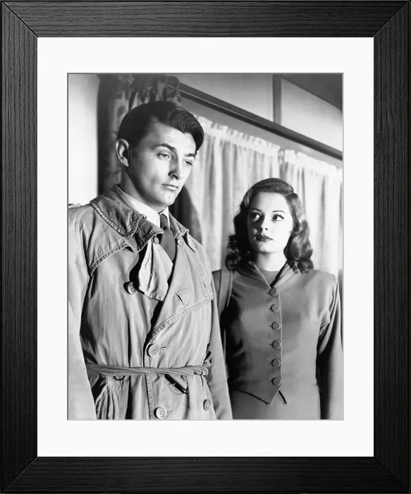 Framed Print : OUT OF THE PAST, Robert Mitchum, Jane Greer, 1947