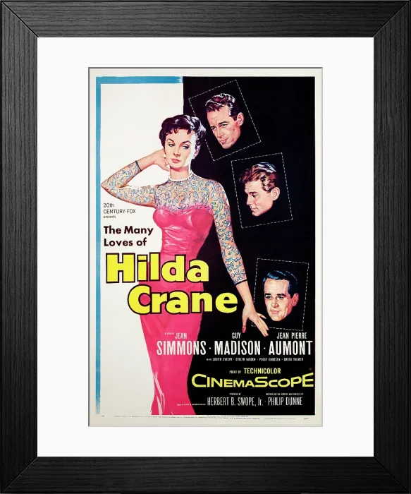 Framed Print : HILDA CRANE, Jean Simmons, Guy Madison, Jean Pierre Aumont, Gregg Palmer, 1956. TM & Copyright (c) 20th Century Fox Film Corp. / courtesy Everett Collection Framed Print : HILDA CRANE, Jean Simmons, Guy Madison, Jean Pierre Aumont, Gregg Palmer, 1956. TM & Copyright (c) 20th Century Fox Film Corp. / courtesy Everett Collection