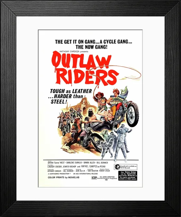 Framed Print : OUTLAW RIDERS, 1971