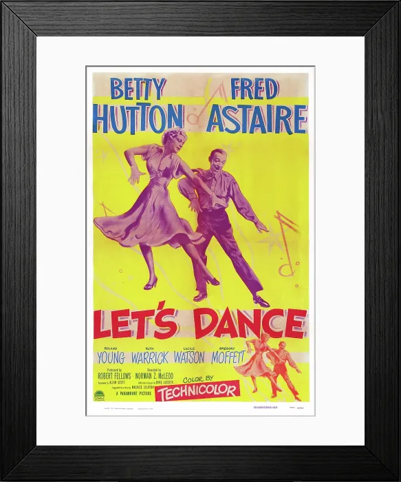 Framed Print : LET'S DANCE, US poster art, from left: Betty Hutton, Fred Astaire, 1950