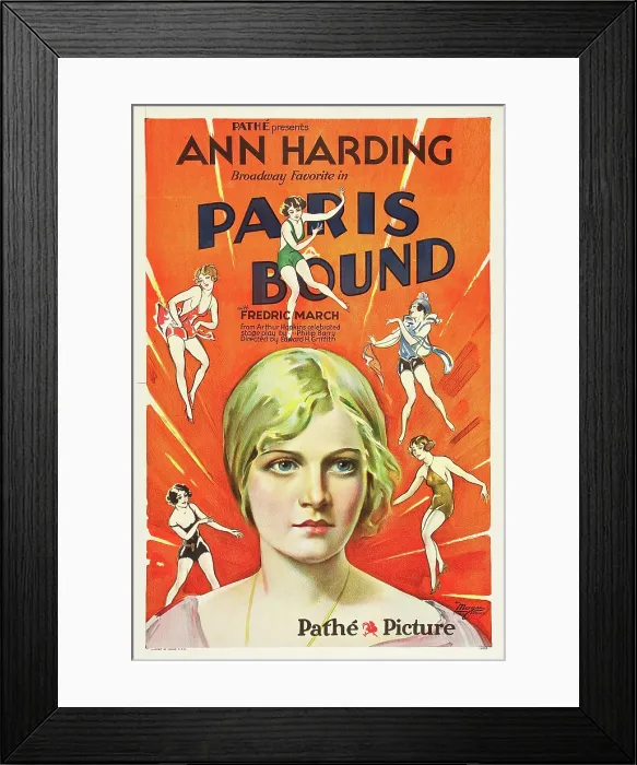 Framed Print : PARIS BOUND, US poster art, Ann Harding, 1929