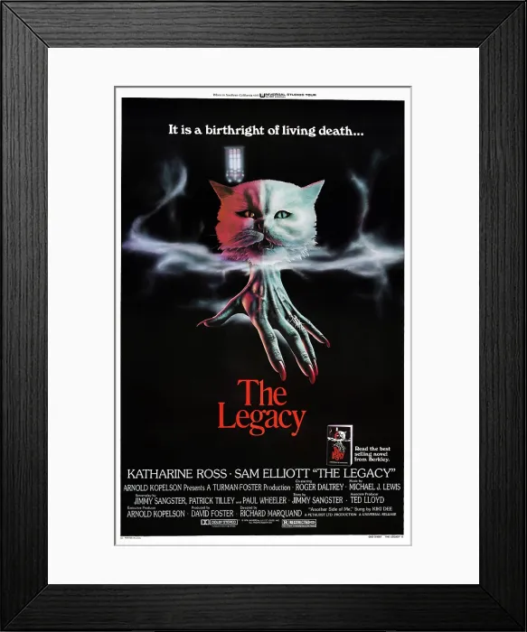 Framed Print : THE LEGACY, US poster, 1978. Universal Pictures / courtesy Everett Collection Framed Print : THE LEGACY, US poster, 1978. Universal Pictures / courtesy Everett Collection