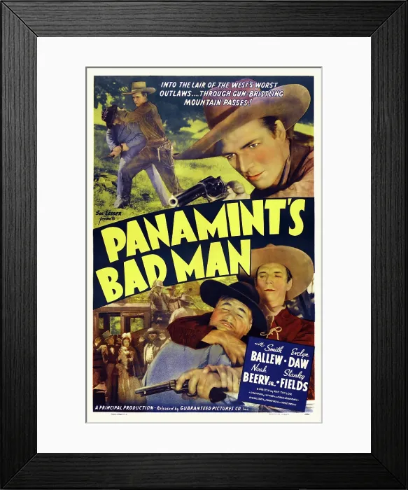 Framed Print : PANAMINT'S BAD MAN, US poster, Smith Ballew (top and bottom right), 1938