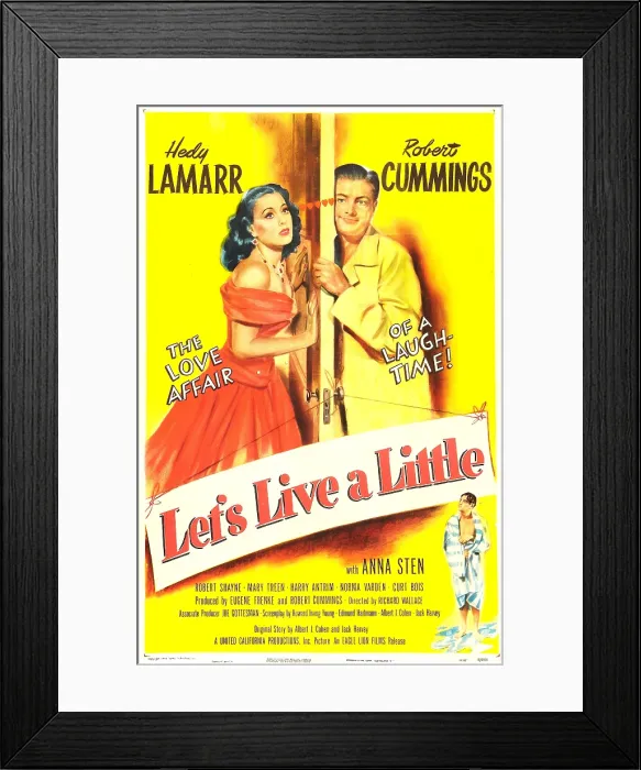 Framed Print : LET'S LIVE A LITTLE, US poster, Hedy Lamarr, Robert Cummings, 1948