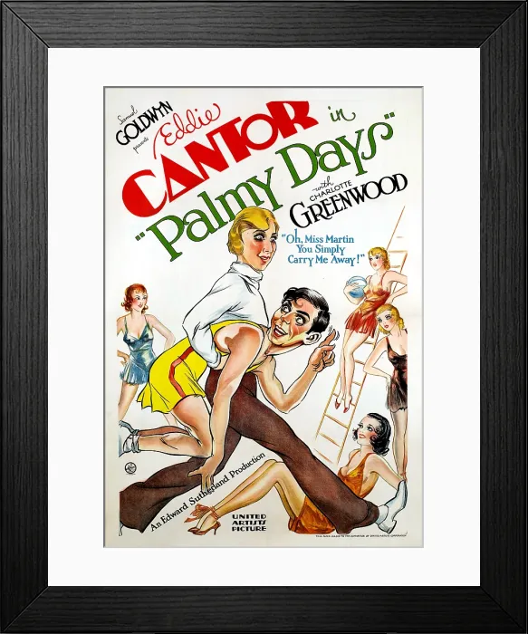 Framed Print : PALMY DAYS, Charlotte Greenwood, Eddie Cantor, 1931 Framed Print : PALMY DAYS, Charlotte Greenwood, Eddie Cantor, 1931