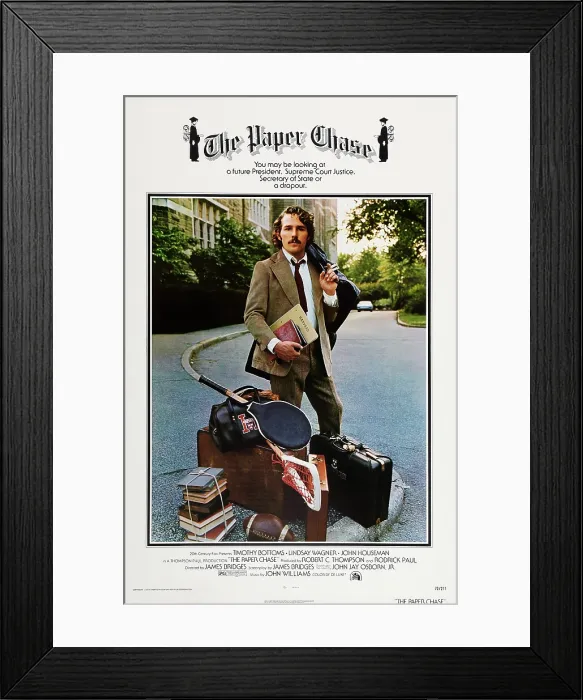Framed Print : THE PAPER CHASE, US poster art, Timothy Bottoms, 1973, TM & Copyright 20th Century Fox Film Corp. All rights reserved / courtesy Everett Collection