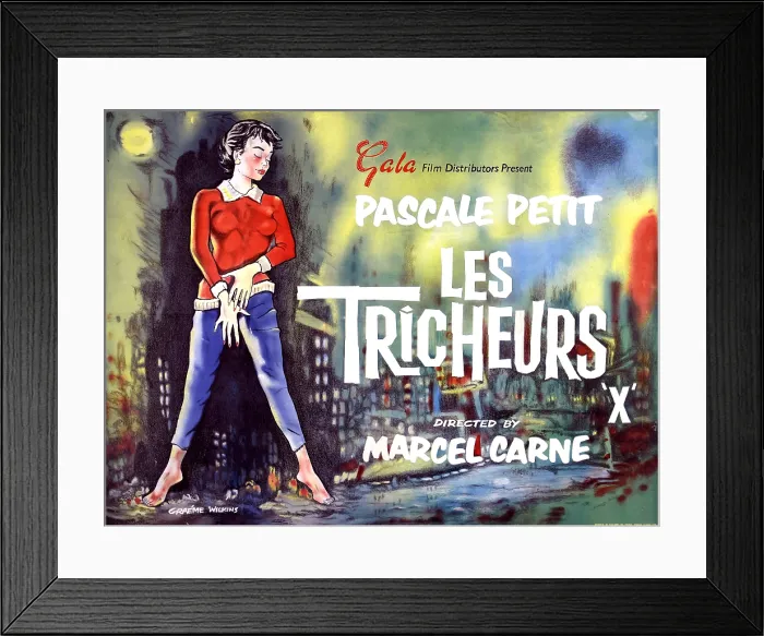 Framed Print : LES TRICHEURS, (aka THE CHEATERS), French poster art, Andrea Parisy, 1958
