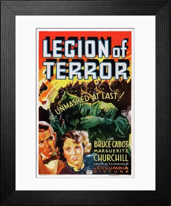 Framed Print : LEGION OF TERROR, US poster art, from left: Bruce Cabot, Marguerite Churchill, 1936
