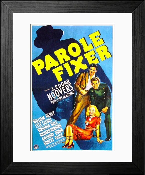 Framed Print : PAROLE FIXER, US poster, from top: William Henry, Richard Denning, Virginia Dale, 1940