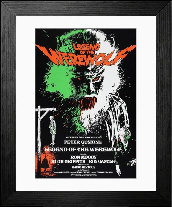 Framed Print : LEGEND OF THE WEREWOLF, US poster art, bottom right: Peter Cushing, 1975