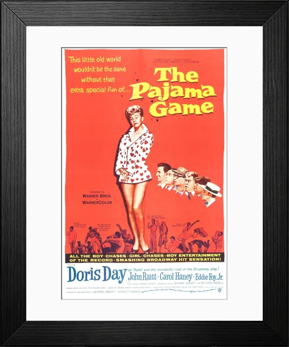 Framed Print : THE PAJAMA GAME, US poster, Doris Day (center), 1957