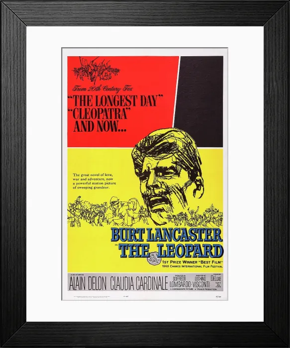 Framed Print : THE LEOPARD, (aka IL GATTOPARDO), US poster art, Burt Lancaster, 1963. TM & Copyright 20th Century-Fox Film Corp. All rights reserved / courtesy Everett Collection Framed Print : THE LEOPARD, (aka IL GATTOPARDO), US poster art, Burt Lancaster, 1963. TM & Copyright 20th Century-Fox Film Corp. All rights reserved / courtesy Everett Collection