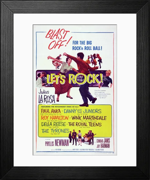 Framed Print : LET'S ROCK, US poster art, 1958