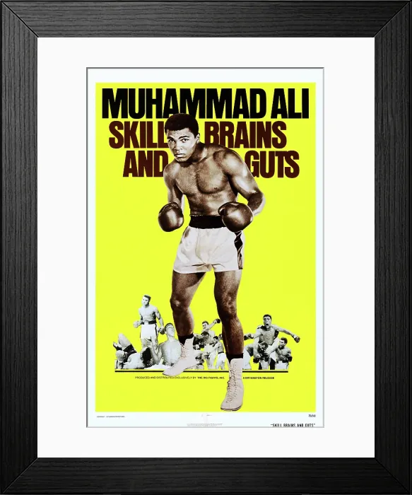 Framed Print : LEGENDS OF THE RING: MUHAMMAD ALI - SKILL, BRAINS AND GUTS, (aka MUHAMMAD ALI: SKILL, BRAINS AND GUTS), US poster art, Muhammad Ali, 1975 Framed Print : LEGENDS OF THE RING: MUHAMMAD ALI - SKILL, BRAINS AND GUTS, (aka MUHAMMAD ALI: SKILL, BRAINS AND GUTS), US poster art, Muhammad Ali, 1975