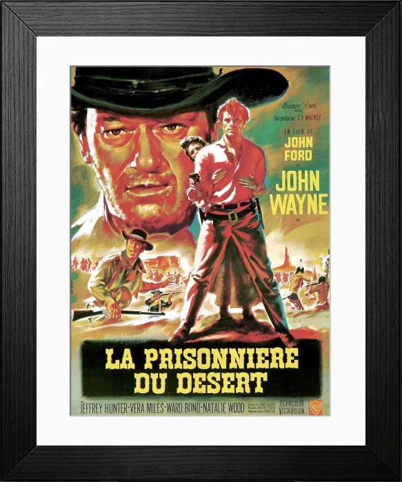 Framed Print : THE SEARCHERS, from left, Ward Bond, John Wayne, Natalie Wood, Jeffrey Hunter, 1956 Framed Print : THE SEARCHERS, from left, Ward Bond, John Wayne, Natalie Wood, Jeffrey Hunter, 1956