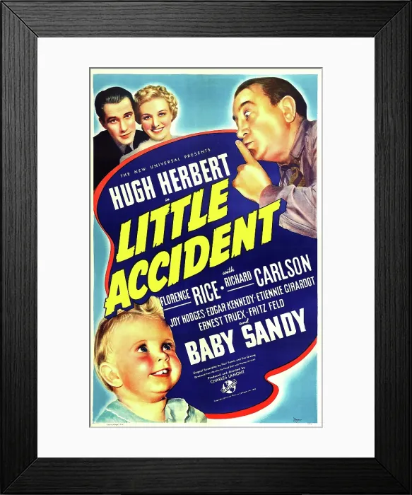 Framed Print : LITTLE ACCIDENT, US poster art, clockwise from top left: Richard Carlson, Florence Rice, Hugh Herbert, Baby Sandy, 1939 Framed Print : LITTLE ACCIDENT, US poster art, clockwise from top left: Richard Carlson, Florence Rice, Hugh Herbert, Baby Sandy, 1939