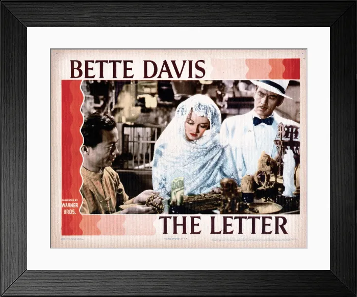 Framed Print : THE LETTER, center and right, Bette Davis, James Stephenson, 1940
