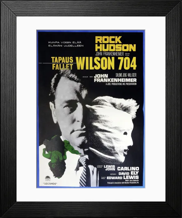 Framed Print : SECONDS, (aka WILSON 704), Finnish poster, Rock Hudson, 1966 Framed Print : SECONDS, (aka WILSON 704), Finnish poster, Rock Hudson, 1966
