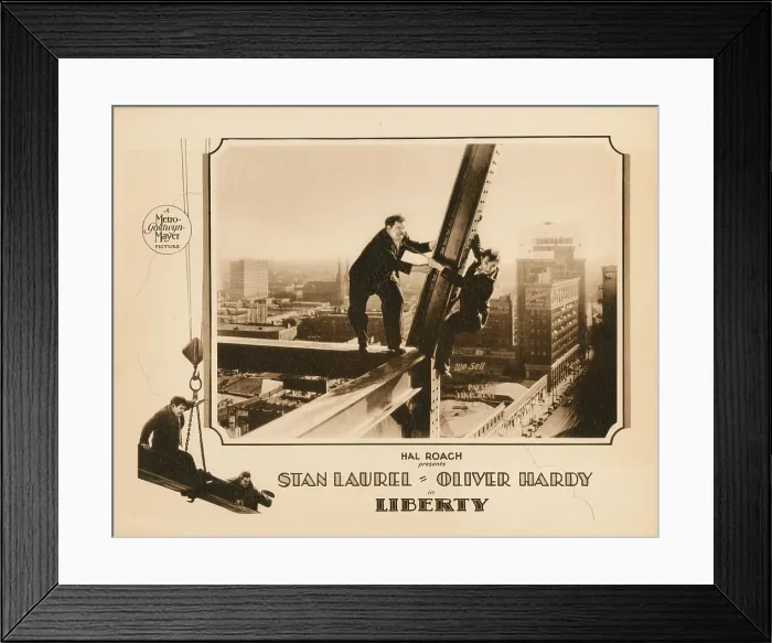 Framed Print : LIBERTY, lobbycard, from left, Oliver Hardy, Stan Laurel, 1929 Framed Print : LIBERTY, lobbycard, from left, Oliver Hardy, Stan Laurel, 1929