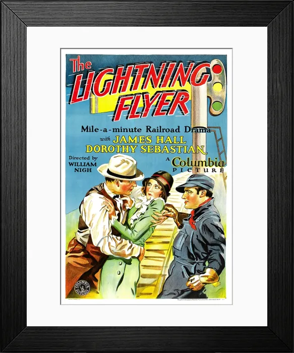 Framed Print : LIGHTNING FLYER, (aka THE LIGHTNING FLYER), US poster art, center: Dorothy Sebastian, 1931 Framed Print : LIGHTNING FLYER, (aka THE LIGHTNING FLYER), US poster art, center: Dorothy Sebastian, 1931
