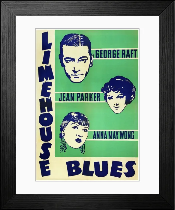 Framed Print : LIMEHOUSE BLUES, US poster, George Raft, Jean Parker, Anna May Wong, 1934