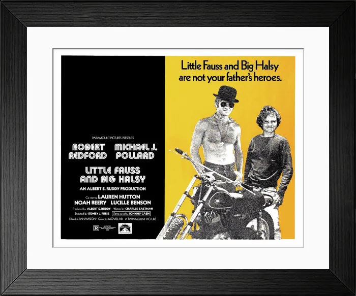 Framed Print : LITTLE FAUSS AND BIG HALSY, (from left): Robert Redford, Michael J. Pollard, 1970 Framed Print : LITTLE FAUSS AND BIG HALSY, (from left): Robert Redford, Michael J. Pollard, 1970