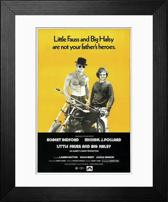 Framed Print : LITTLE FAUSS AND BIG HALSY, (from left): Robert Redford, Michael J. Pollard, 1970