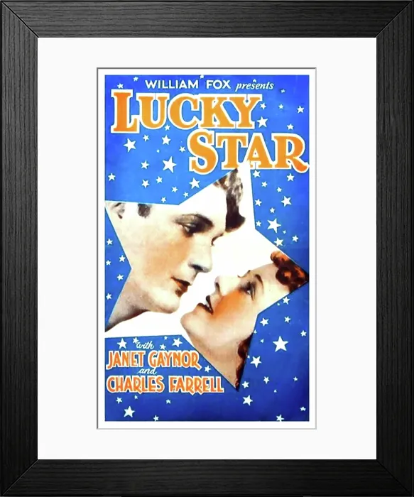 Framed Print : LUCKY STAR, US poster art, from left: Charles Farrell, Janet Gaynor, 1929