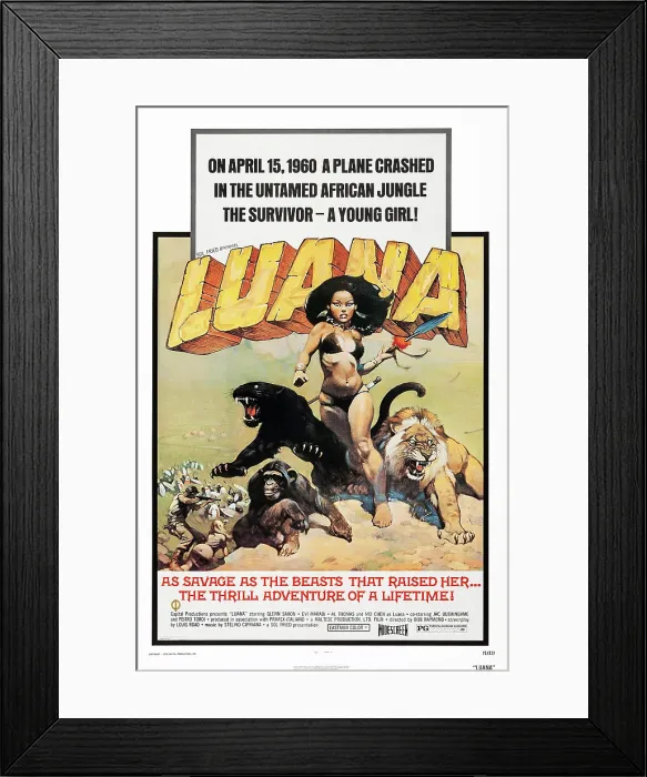 Framed Print : LUANA, THE GIRL TARZAN, (aka LUANA LA FIGLIA DELLE FORESTA VERGINE), US poster art, 1968 Framed Print : LUANA, THE GIRL TARZAN, (aka LUANA LA FIGLIA DELLE FORESTA VERGINE), US poster art, 1968