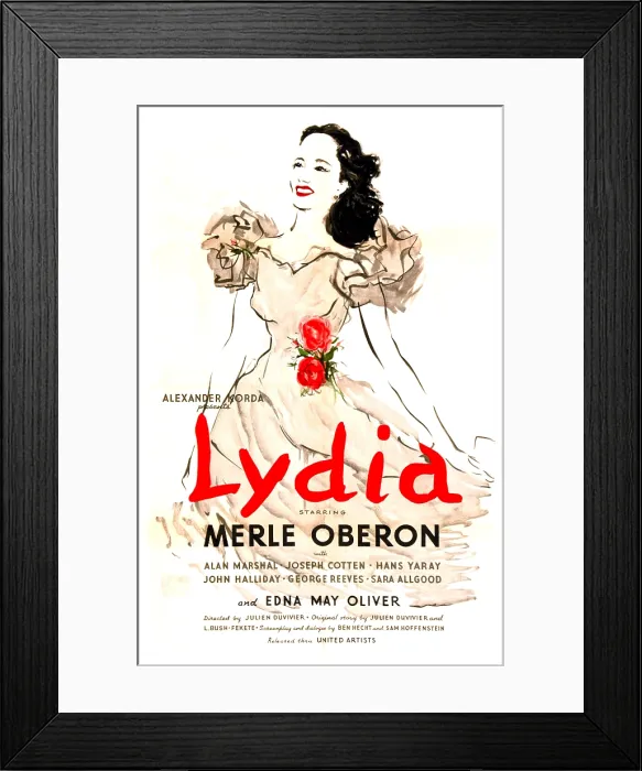 Framed Print : LYDIA, US poster, Merle Oberon, 1941